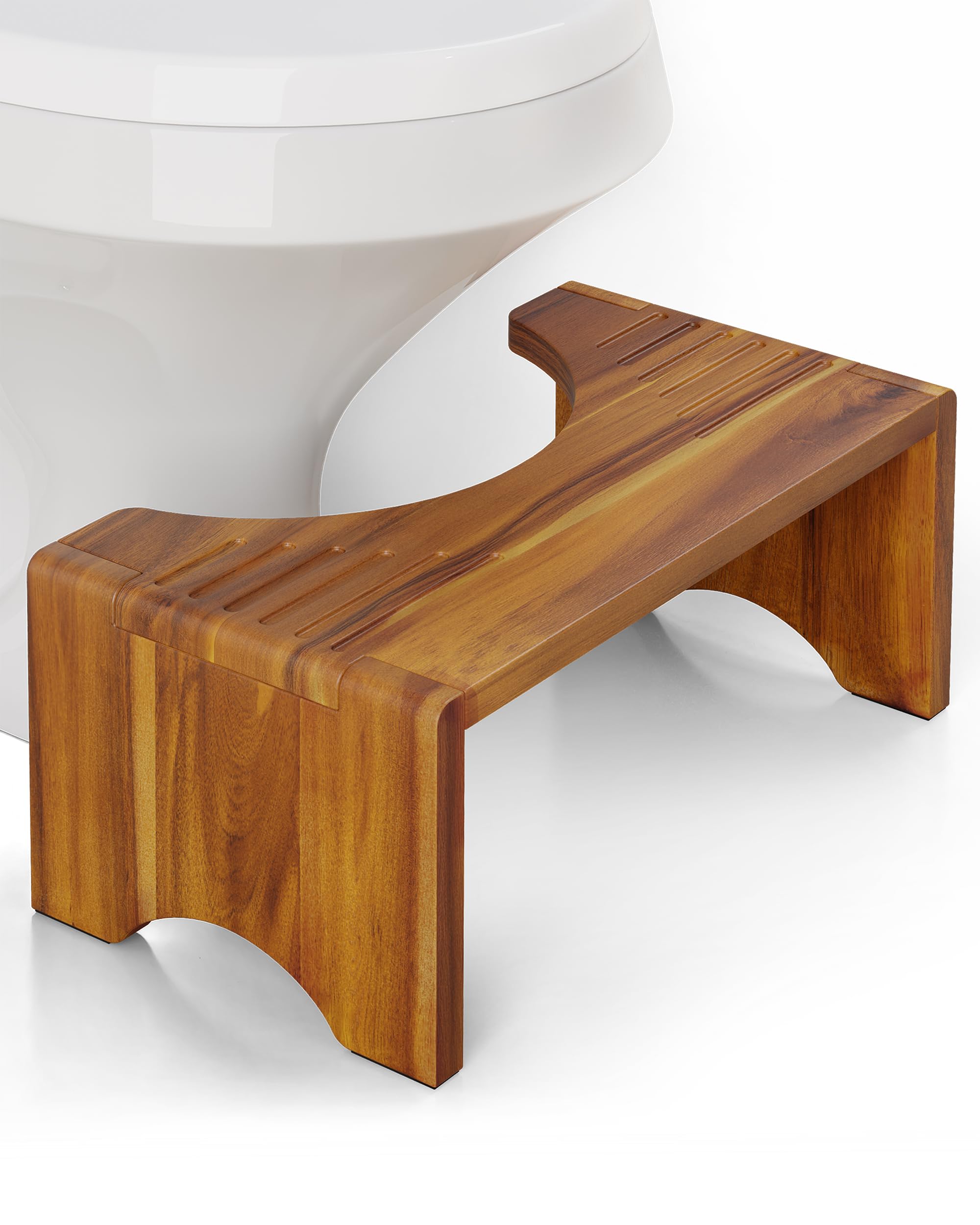 Amazon.com: LotusSway Foldable Toilet Stool, Acacia Wood Poop